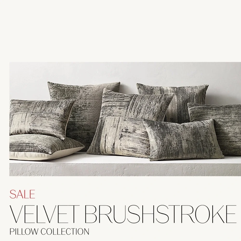 Restoration Hardware  Italian Velvet pillow cases